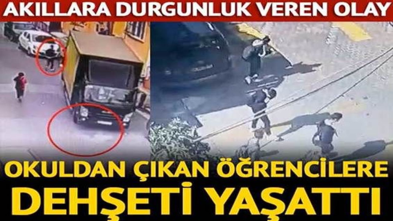 Son Dakika:Video Haber…Akıl almaz olay: Okuldan  çıkan öğrencilerin üstüne torpil attı