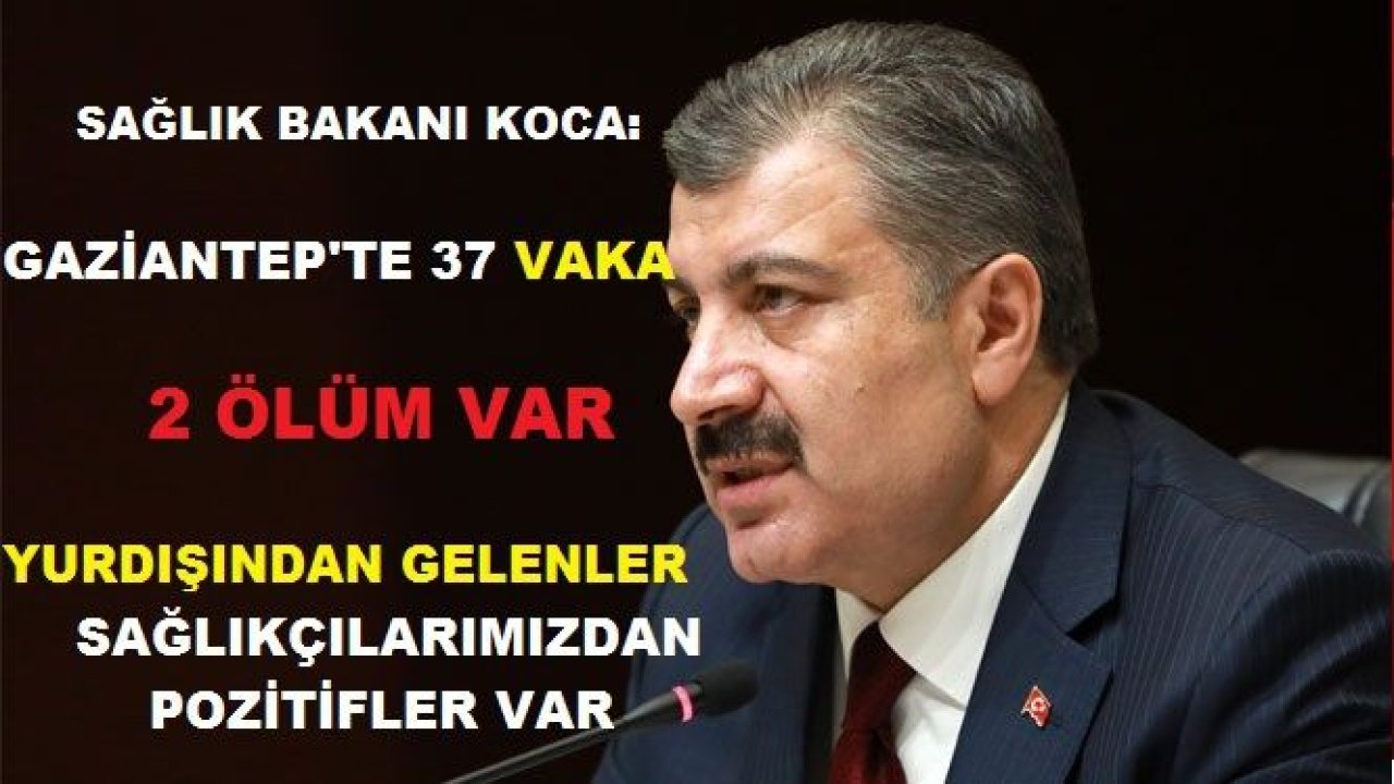 İşte Gaziantep’te kimler Pozitif çıktı,saglıkçı ve yurt dışından gelenlerin sayıları kaç