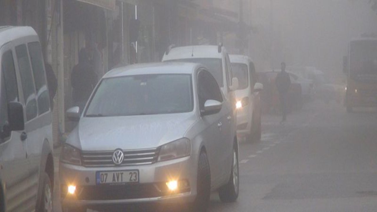 İslahiye'de sis etkili oldu