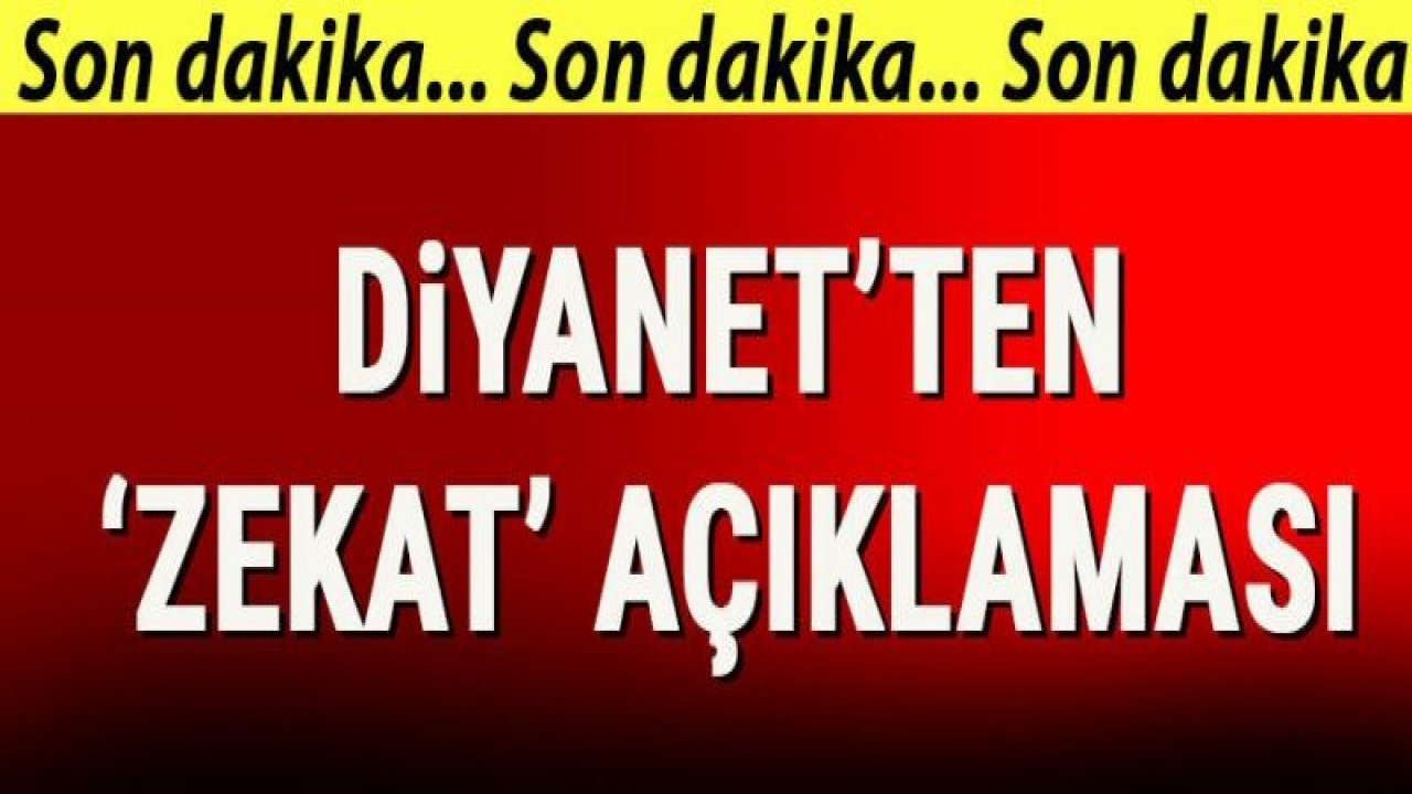 Diyanet'ten 'zekat' açıklaması