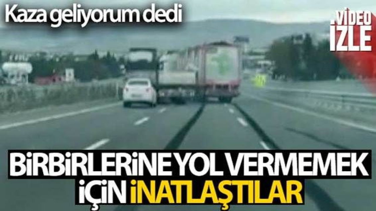 Son Dakika:Video Haber…İki tır şoförünün inatlaşması kaza getirdi