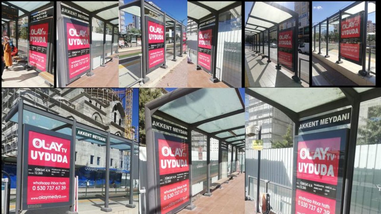 Tramvay duraklarını OLAY TV ile ördük