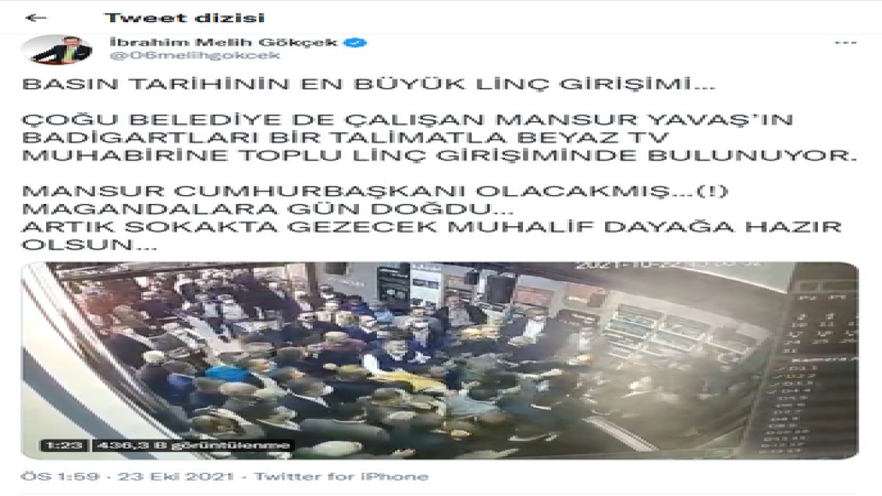 Melih Gökçek'ten skandal tehdit içerikli paylaşım: ''Muhalif, dayağa hazır olsun''