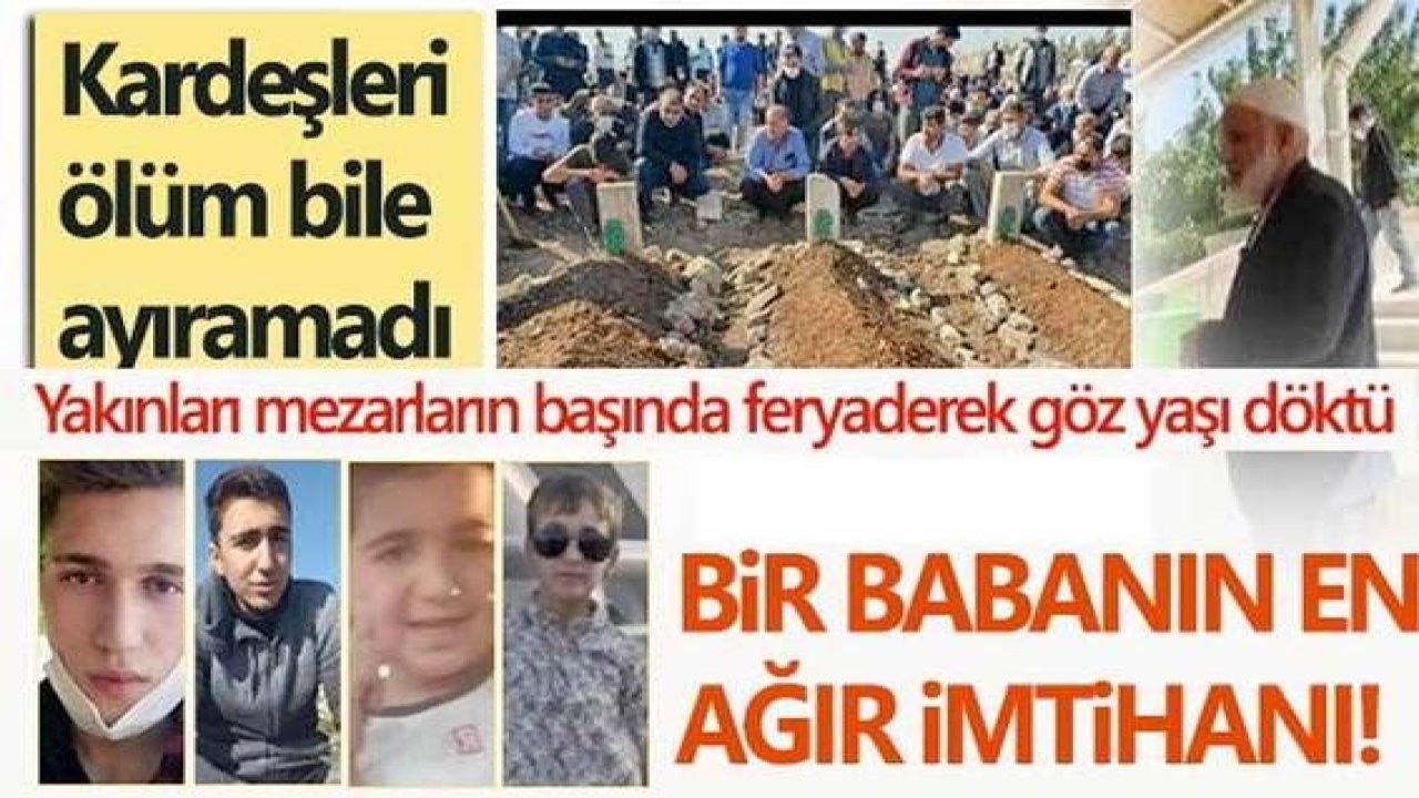 Bir babanın en ağır imtihanı...Kazada hayatını kaybeden 3 kardeşi ölüm bile ayıramadı