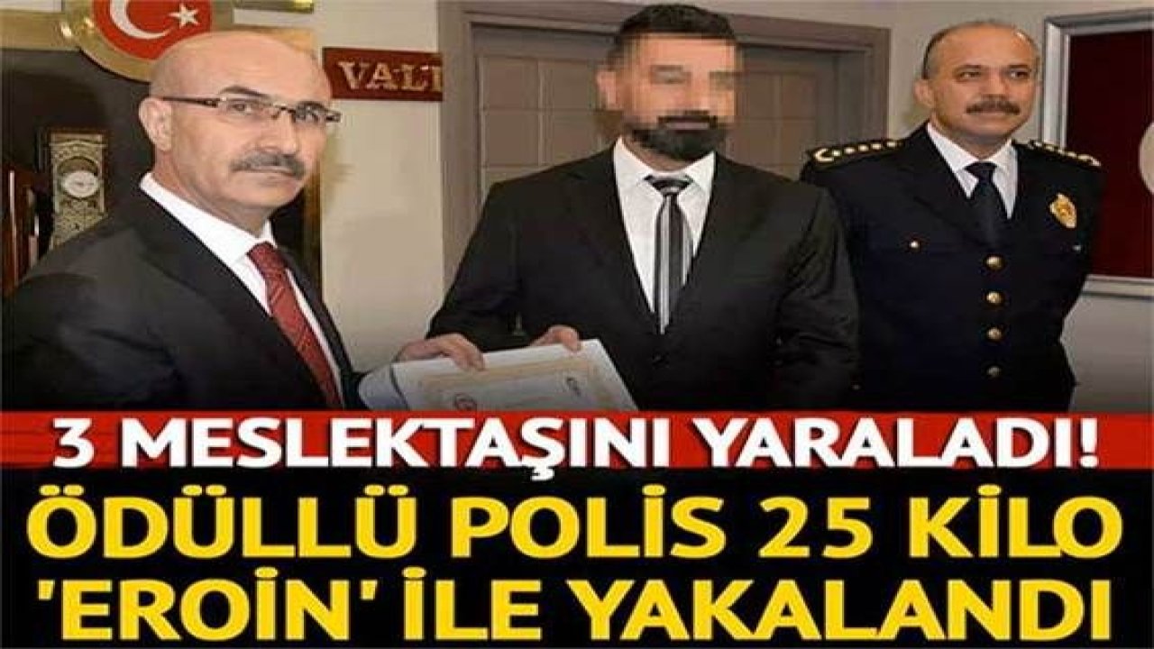Uyuşturucu kaçakçılarını yakaladığı için ödül alan polis eroinle yakalandı
