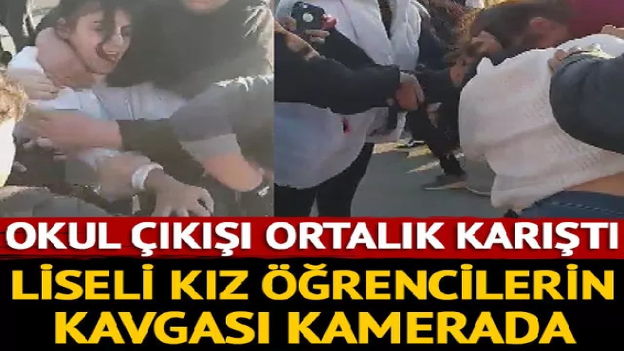 Video Haber:Liseli kız öğrencilerin kavgası kamerada