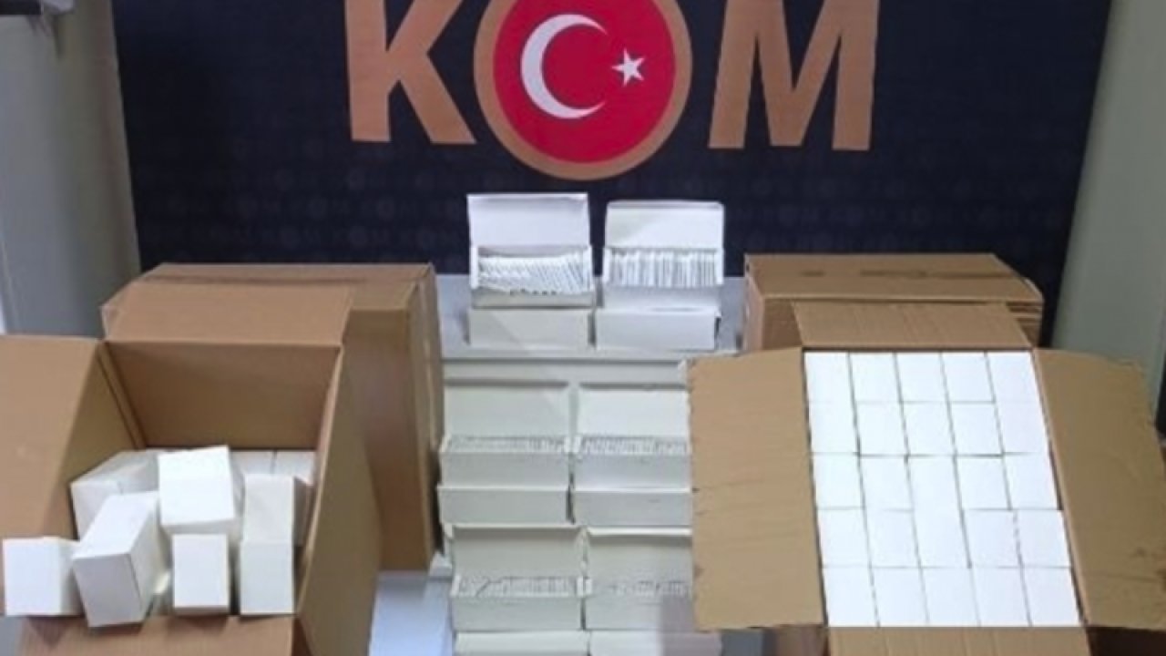 Gaziantep'teki kaçakçılık operasyonunda 96 bin 400 makarona el konuldu