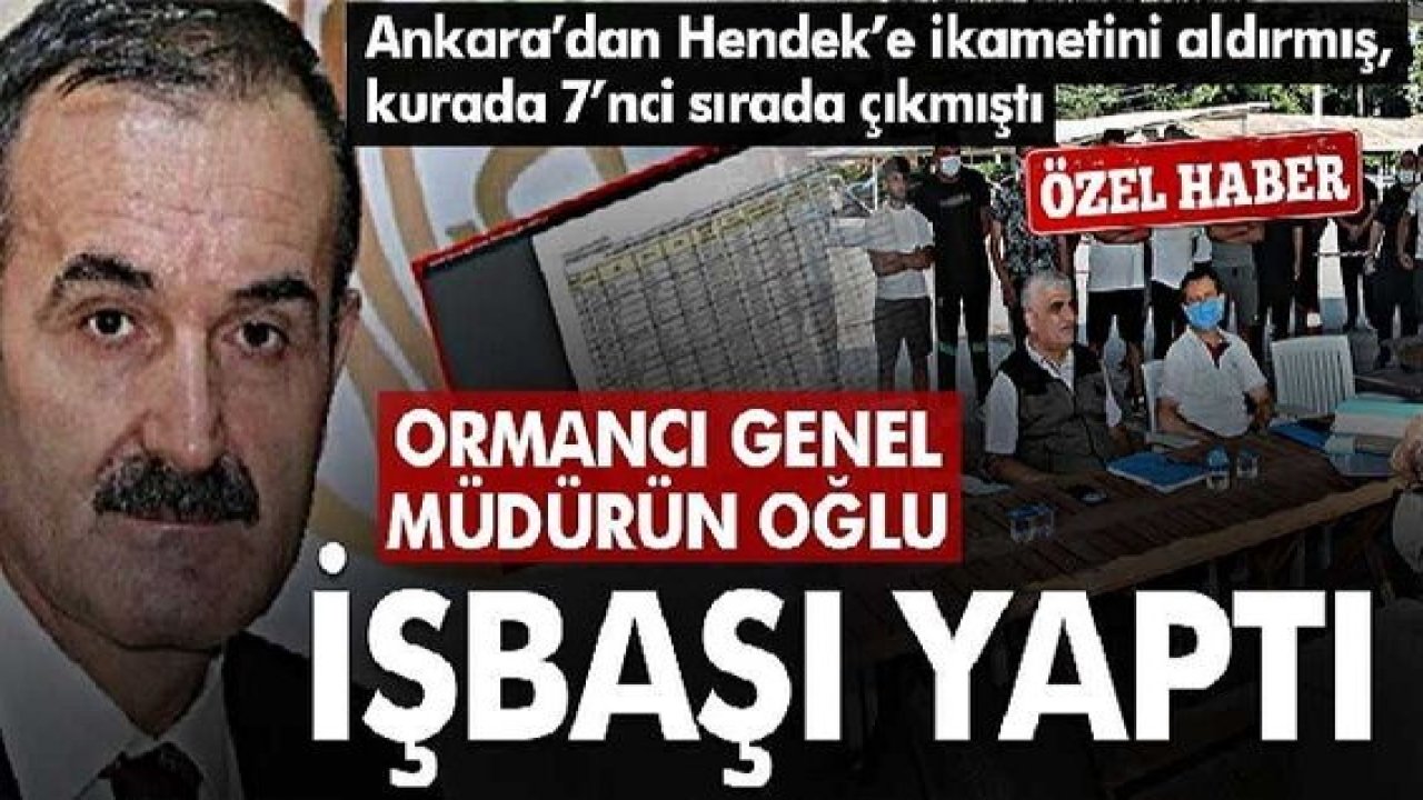 Ormancı genel müdürün oğlu fidanlıkta işbaşı yaptı