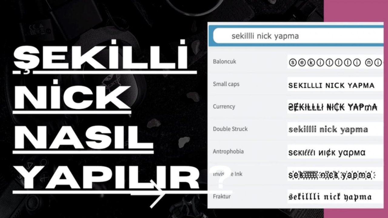 Şekilli Nick Oluşturma