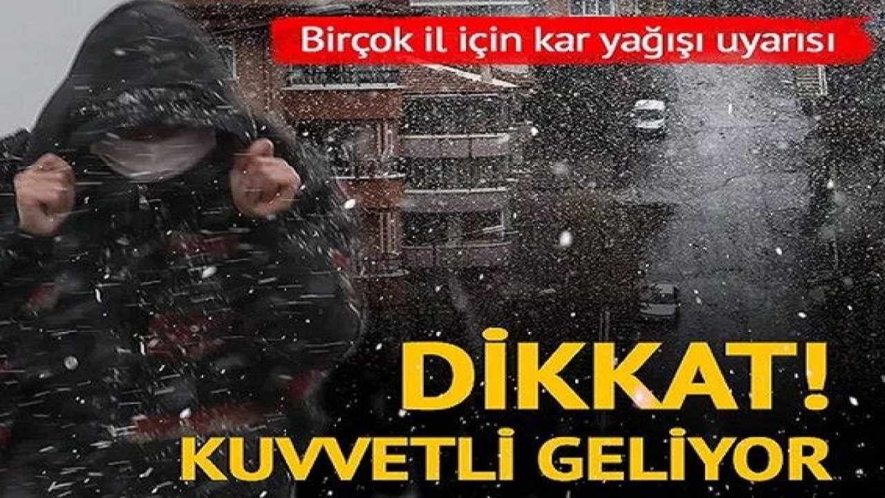 Son Dakika Haberi: Hava nasıl olacak? Meteorolojiden Gaziantep Dahil çok sayıda  il için  kar ve sağanak uyarısı! (19 aralık son hava durumu tahminleri)