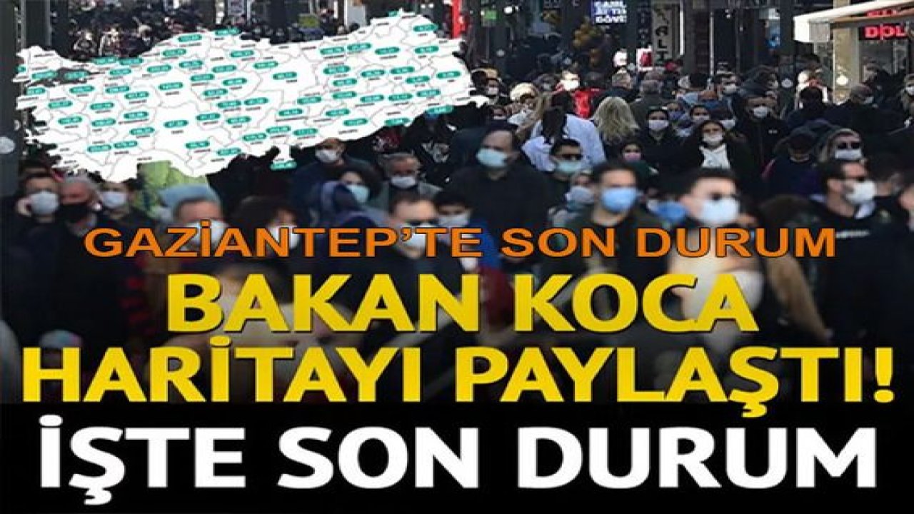 Son dakika... Bakan Koca, kritik haritayı paylaştı! İşte Gaziantep'te ve Türkiye'de illere göre haftalık vaka sayıları
