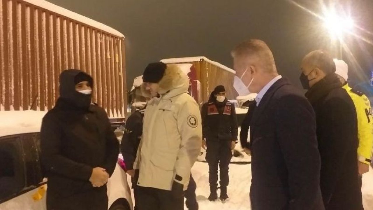 Nurdağı-Gaziantep otobanını açmak için karayolları genel müdürü işbaşında  Kaç kişi mahsur? kaç kişi kurtarıldı?