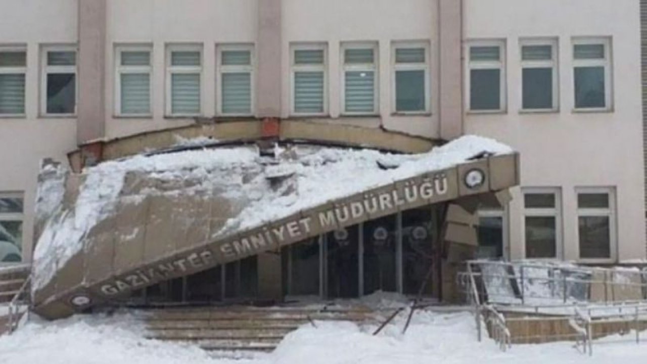 Son Dakika: Gaziantep Emniyet Müdürlüğü’nün tentesi çöktü