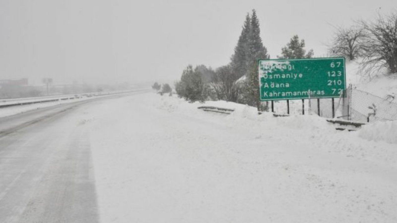 Son Dakika::Tarsus-Adana-Gaziantep (TAG) Otoyolu  Kar Nedeniyle Kapatıldı