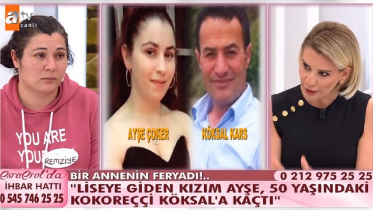Esra Erol’da Yine Akıl Almaz Olay! Liseli Ayşe 50 Yaşındaki Kokoreççiye Kaçtı, Annesinin Halini Gören Acıdı...