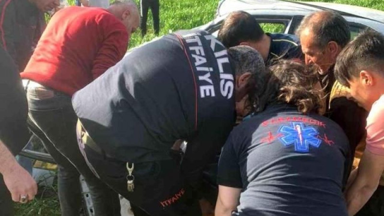 Gaziantep- Kilis Karayolu'nda Otomobil Şarampole uçtu: 3 Ağır yaralı var