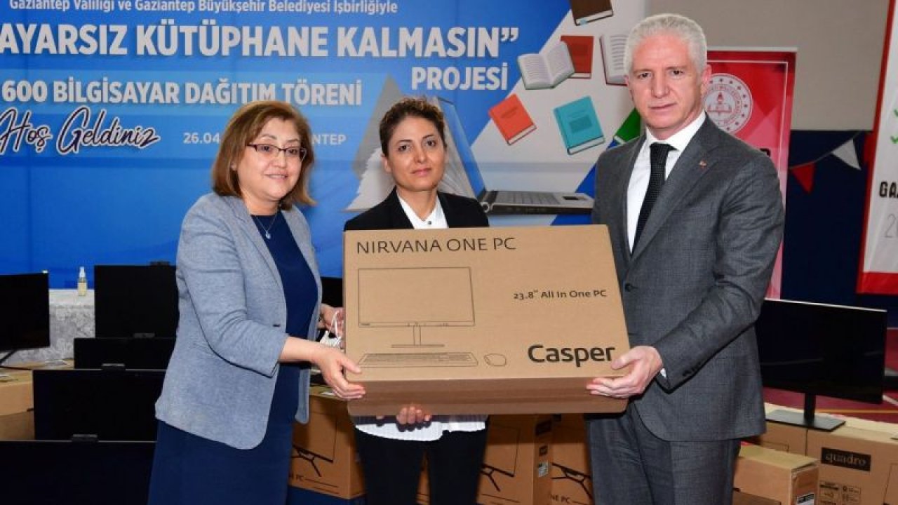 Gaziantep'te kütüphanelere 600 bilgisayar dağıtıldı