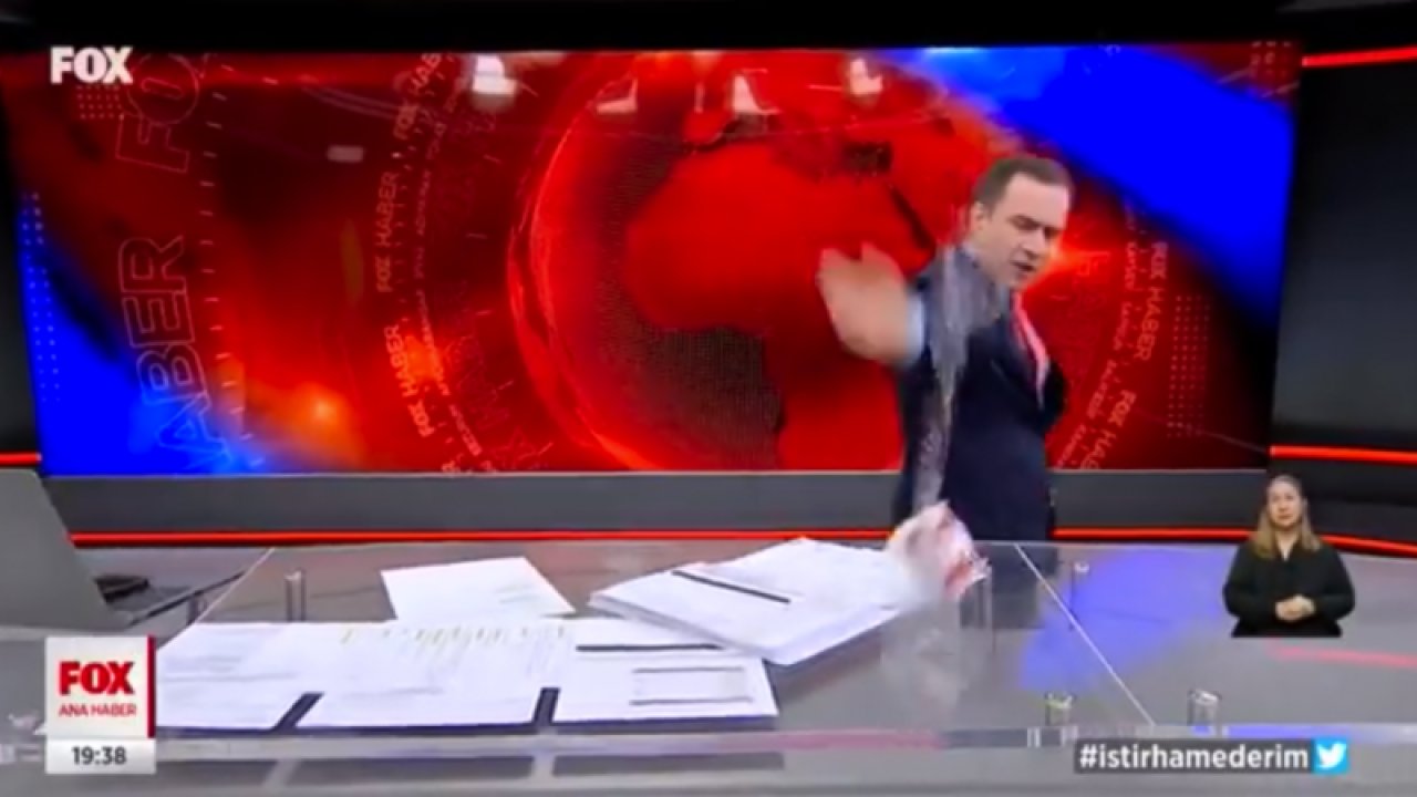 FOX Ana Haber Bülteni'nde Selçuk Tepeli bardak fırlatmıştı...RTÜK'ten ceza