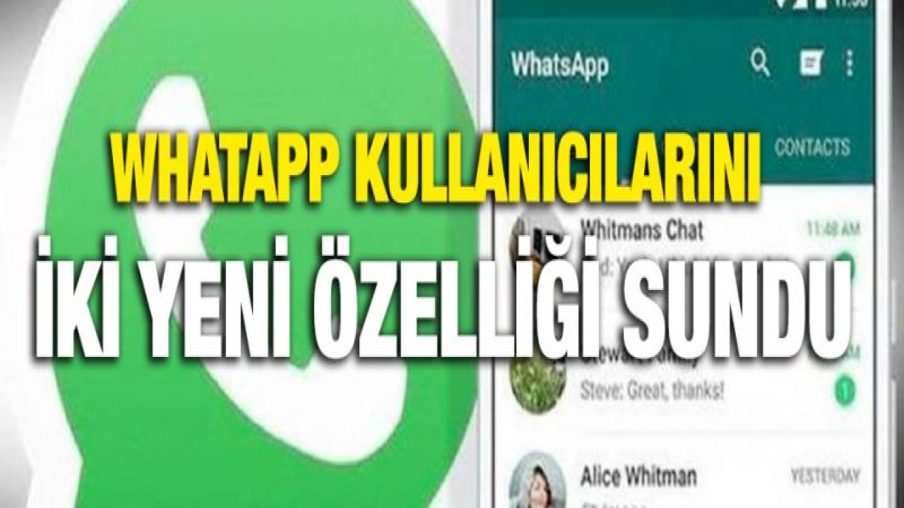 WhatsApp'a iki özellik birden