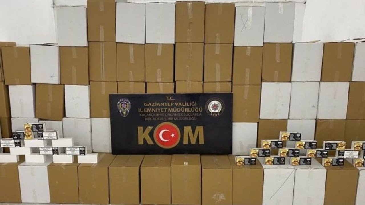 Gaziantep’te 5 milyon 460 bin boş makaron ele geçirildi