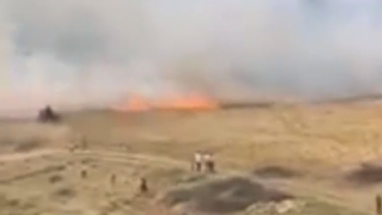 Gaziantep'in Kızıl Hisar Köyünde yangın! Yangın köye ilerliyor...TIKLA İZLE