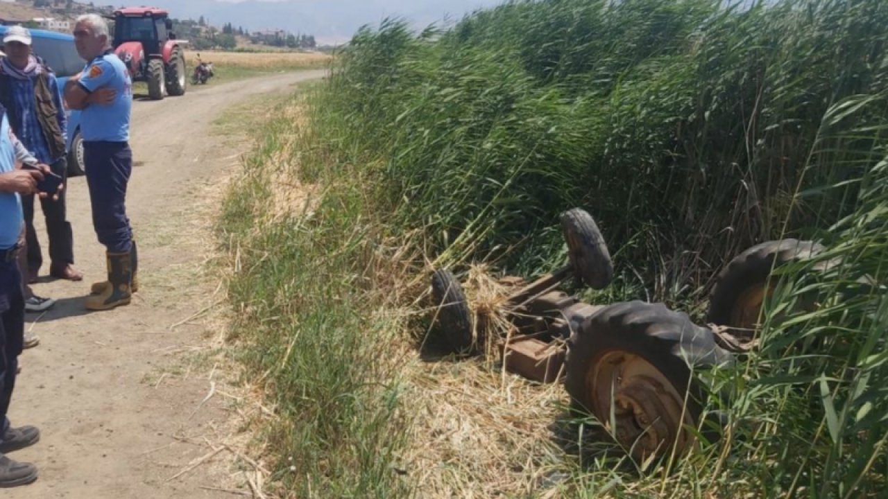 Gaziantep'te  traktörün devrilmesi sonucu 1 kişi öldü,1 kişi yaralandı