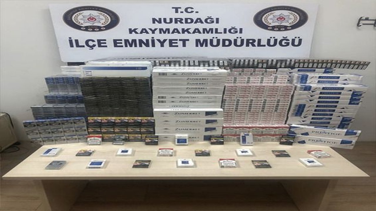 Gaziantep'te 7 bin 870 paket kaçak sigara ele geçirildi
