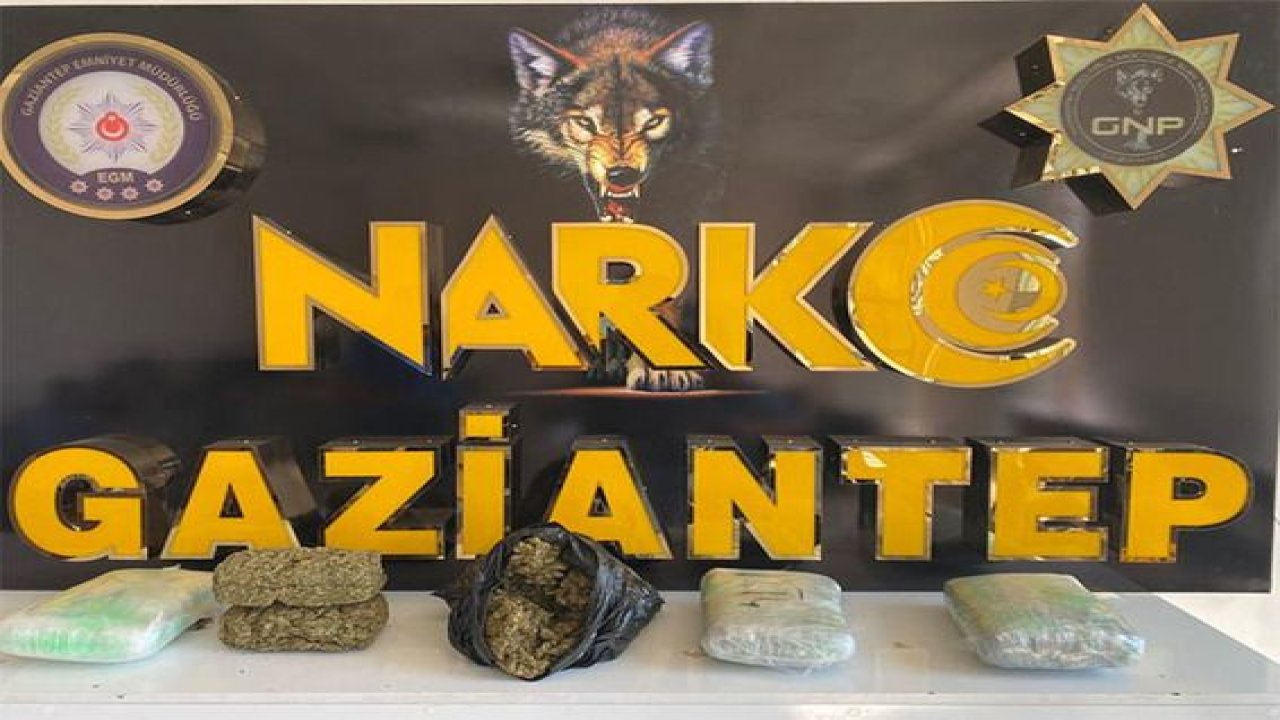 Gaziantep'te 5 kilogram esrar ele geçirilen aracın sürücüsü gözaltına alındı