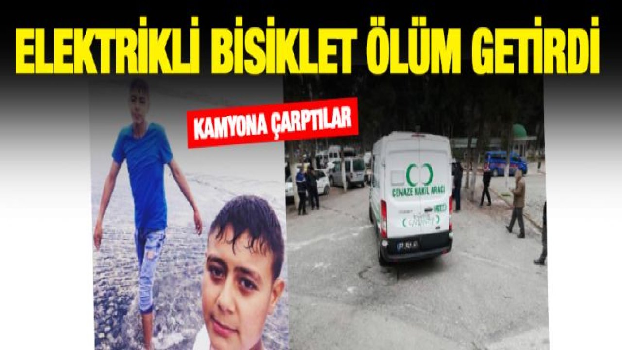 Kamyona çarpan elektrikli bisikletteki 2 kuzen öldü