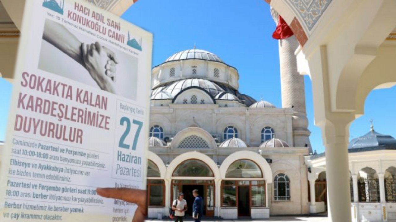 Gaziantep'te cami imamı'ndan Türkiye'ye  örnek davranış...Adil Sani Konukoğlu Camisi'nin kapılarını evsiz ve ihtiyaç sahiplerine açarak onlara duş, yemek, tıraş ve elbise imkanı sağlıyor.