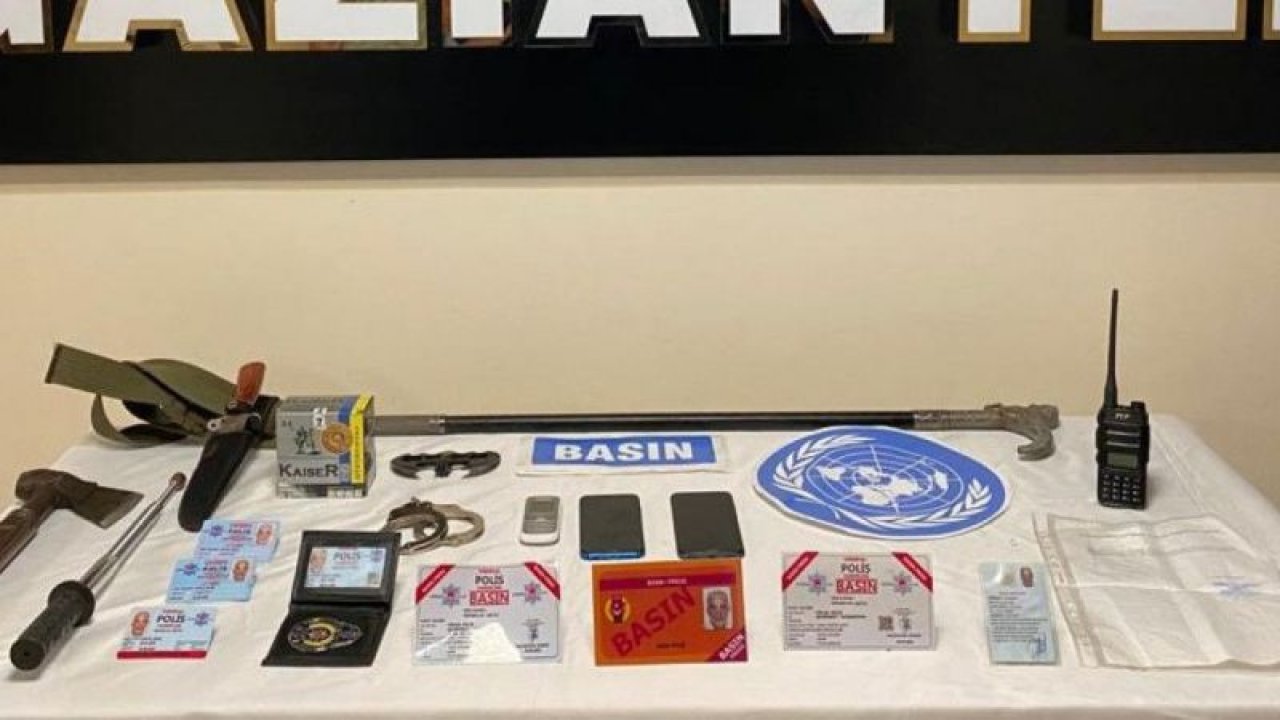 Gaziantep'te vatandaşlara sahte polis kimliği gösteren şüpheli tutuklandı