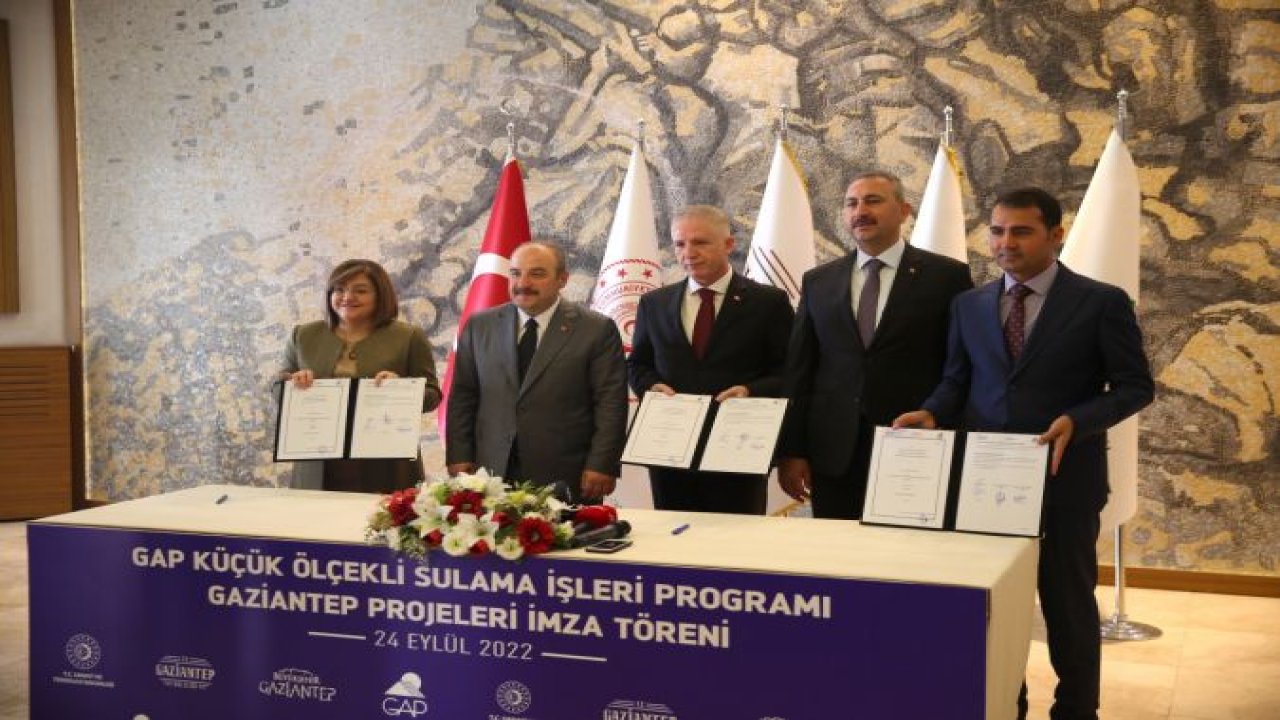Bakan Varank, Gaziantep'te GAP Sulama Projeleri protokol imza törenine katıldı: