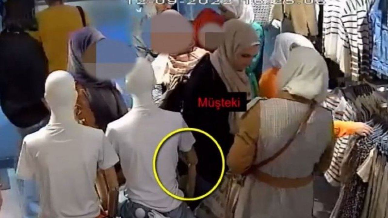 Gaziantep'te yankesici kadın güvenlik kameralarına yakalandı! Kadının hırsızlık anları güvenlik kameralarına saniye saniye yansıdı