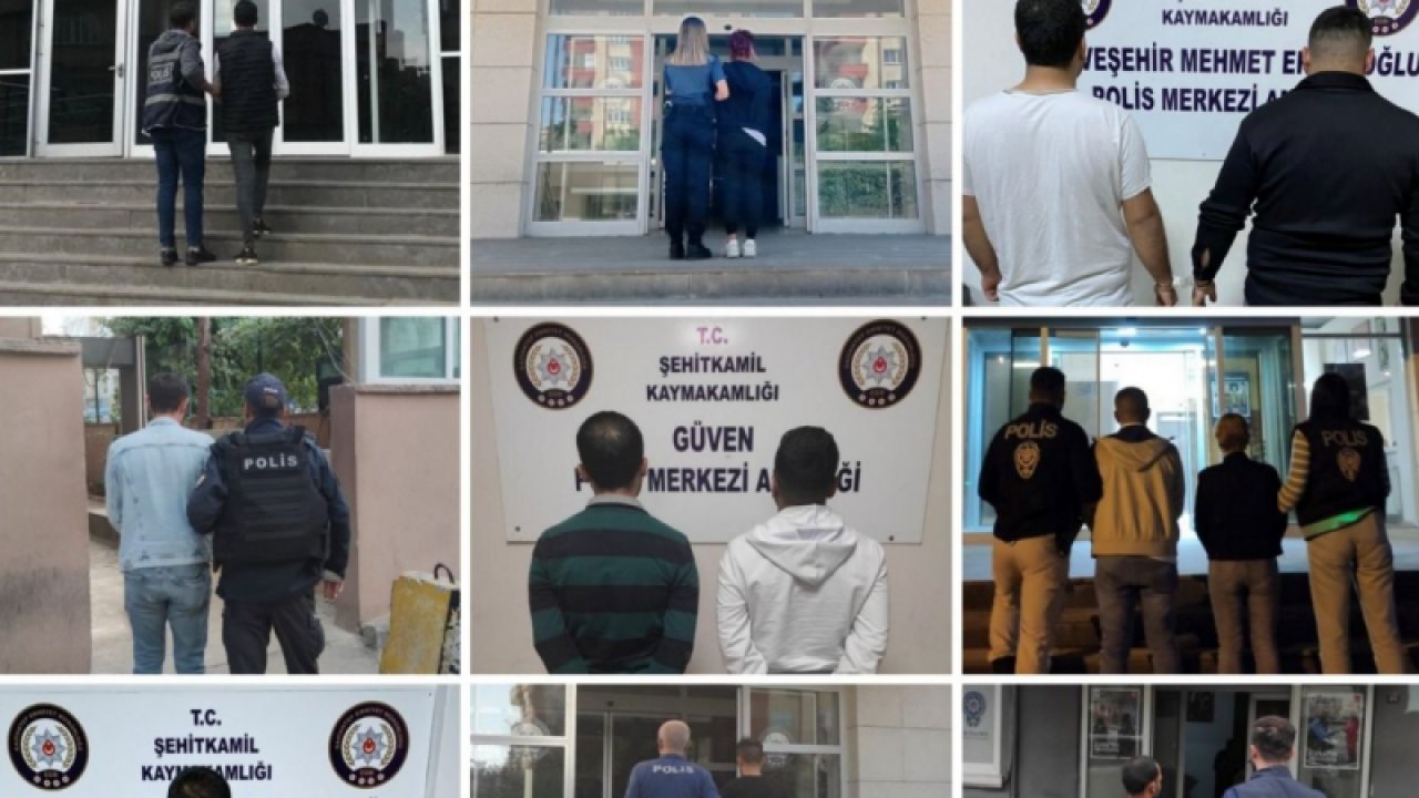 Gaziantep'te 154 şüpheli şahıs tutuklandı!