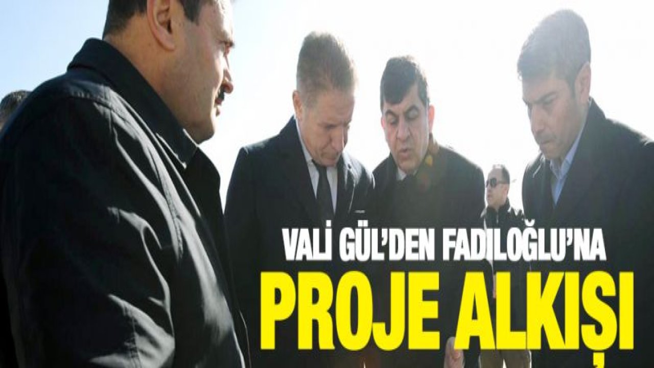 VALİ GÜL'DEN FADILOĞLU'NA PROJE ALKIŞI