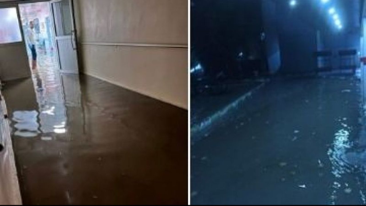 Gaziantep'te Hastane'nin 'ACİL SERVİSİ'  SULAR altında Kaldı! NİZİP'TE Devlet Hastanesi Acili Bir Anda Sular Altında KALDI... SADECE YAĞMUR YAĞDI