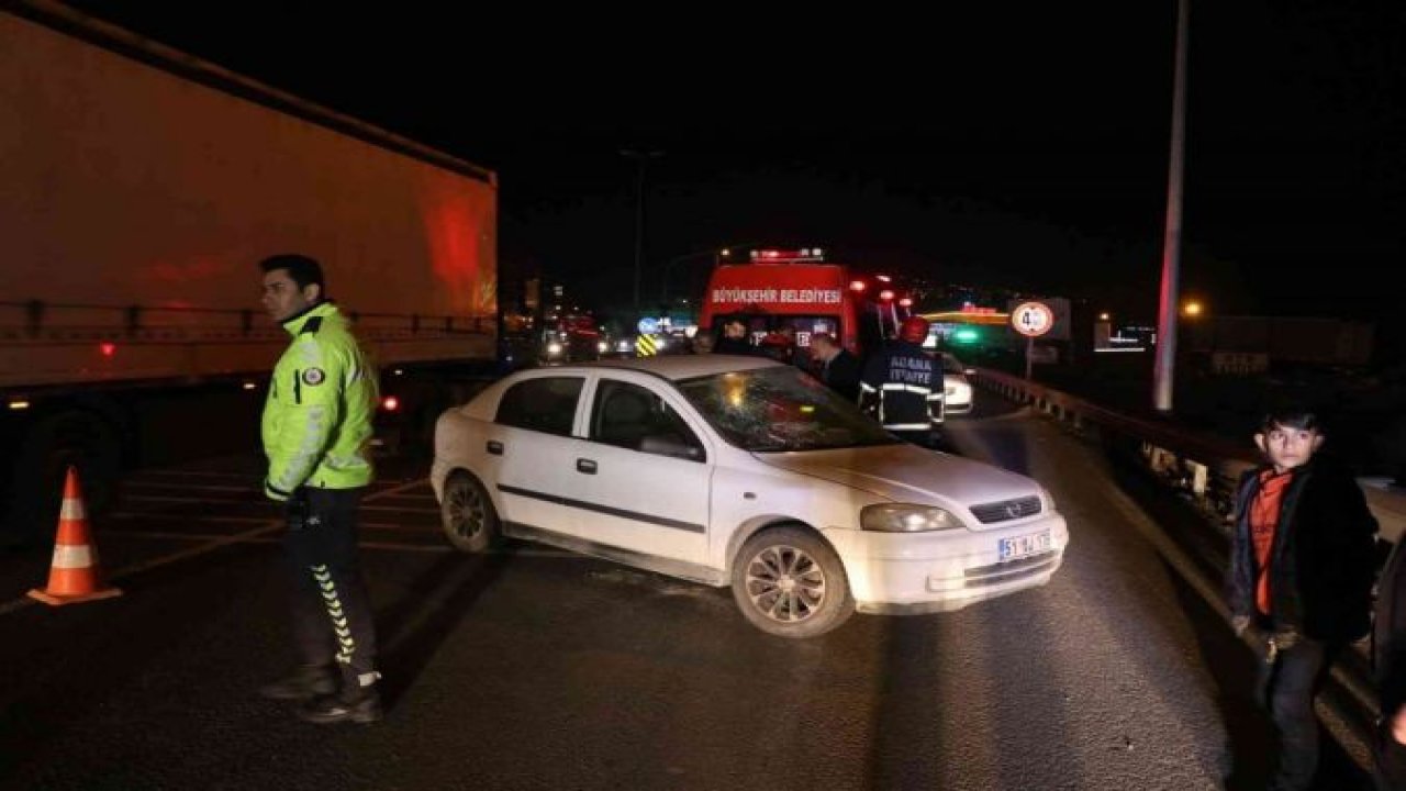 Adana’da tır ile otomobil çarpıştı, otomobil sürücüsü ağır yaralandı