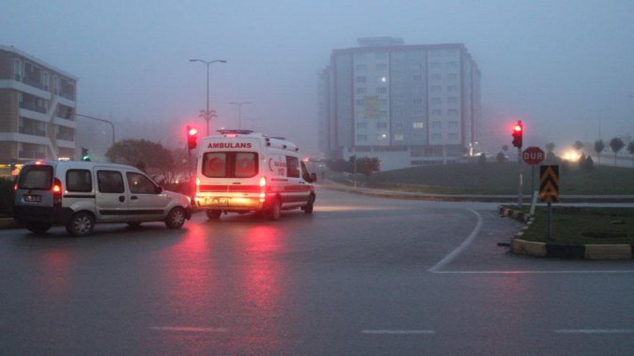 Kilis'te akşam saatlerinde sis etkili oldu