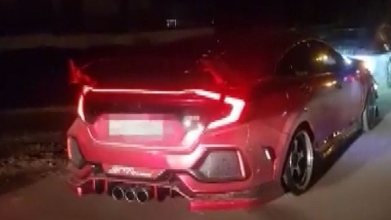 Gaziantep'te trafikte drift atan alkollü sürücünün ehliyetine el konuldu