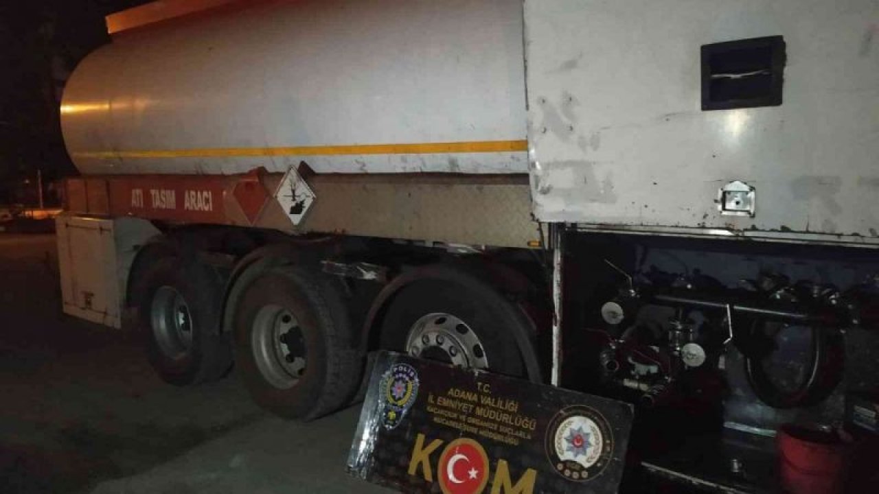 Tarsus-Adana-Gaziantep (TAG) Otoyolu’nda durdurulan iki tankerde 46 bin 500 litre kaçak akaryakıt ele geçirildi