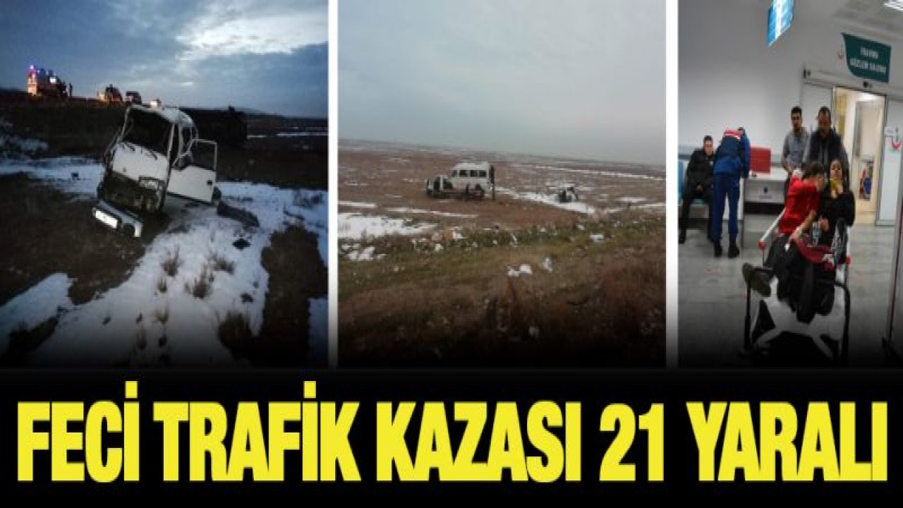 Aksaray'da minibüsler çarpıştı: 21 yaralı