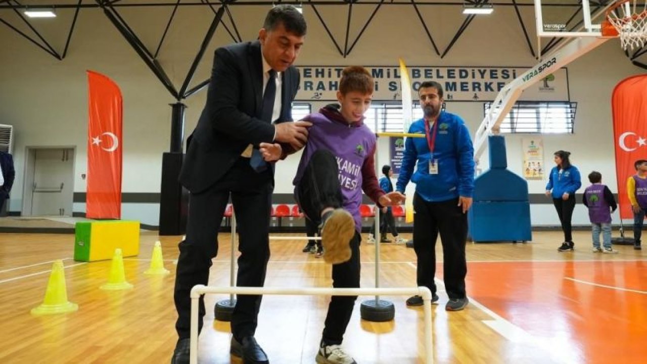 Görme engelli öğrenciler spor yaptı, oyunlar oynadı