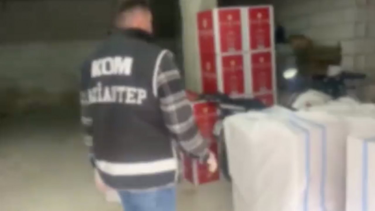 Gaziantep'te gerçekleştirilen kaçakçılık operasyonunda 681 bin makaron ele geçirildi, 2 zanlı yakalandı