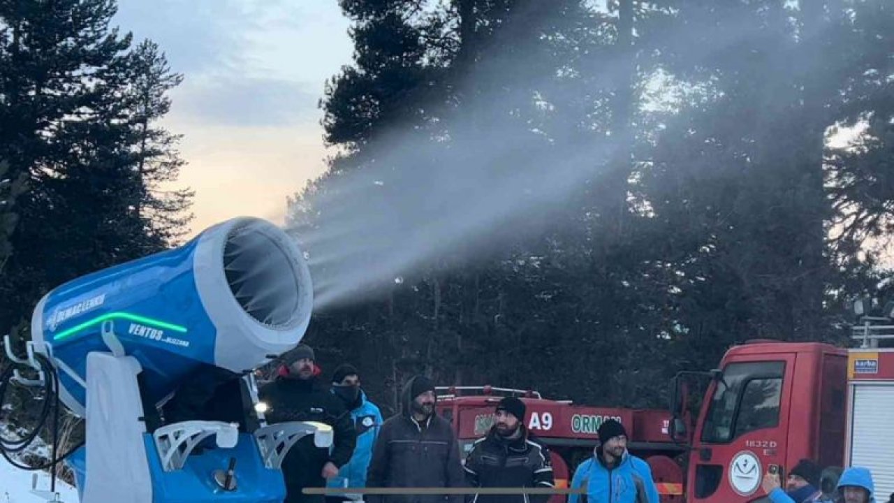 sarıkamışta bile 'KAR' yok ARTIK...Sarıkamış’ta pistlere suni karlama yapılıyor