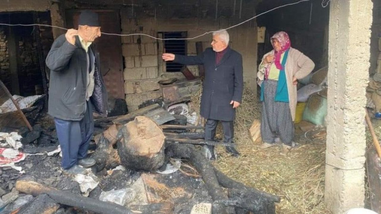 Gaziantep'te ahırda korkutan yangın!