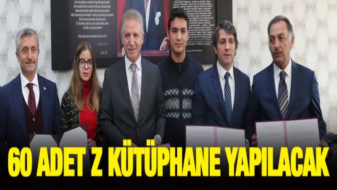 Vali Gül ve Tahmazoğlu, 60 okul için Z-Kütüphane protokolü imzaladı