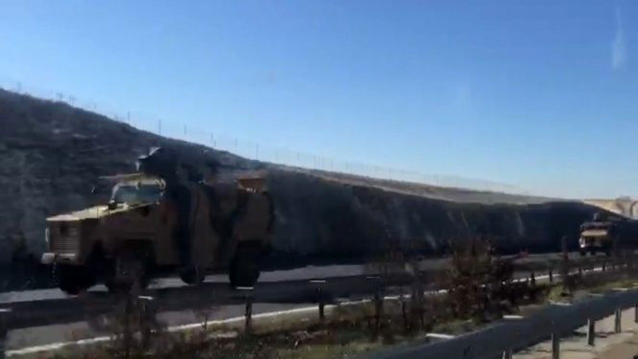 Gaziantep'ten Suriye sınırına askeri sevkiyatı