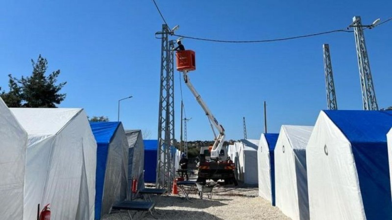 Gaziantep’te çadır kentlere enerji sağlandı