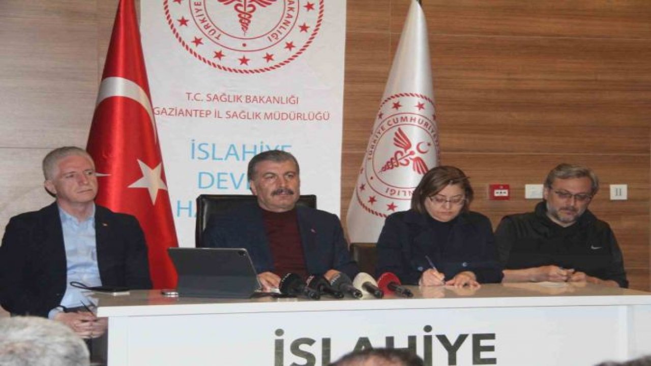 BAKAN KOCA:  "Gaziantep Dr. Ersin Arslan Eğitim ve Araştırma Hastanesinin A ve B blokları ile Nurdağı Devlet Hastanemiz ağır hasarlıdır."