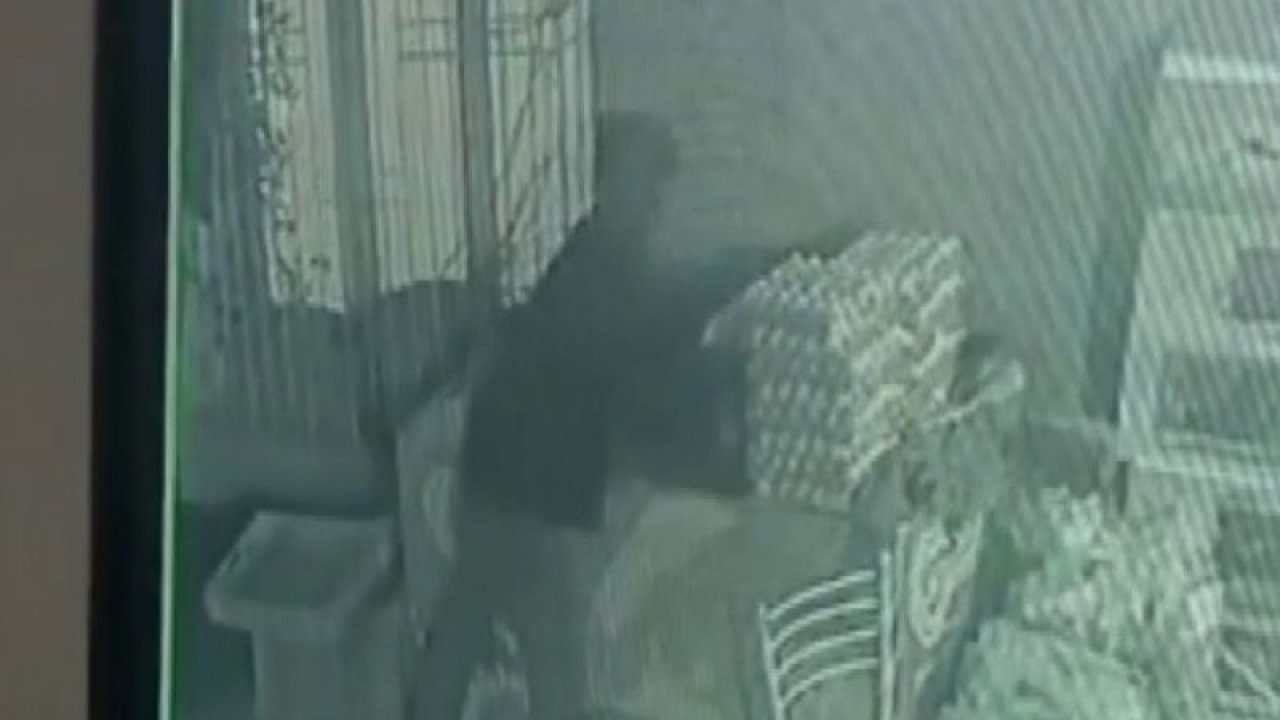 Gaziantep’te marketin önünden yumurta çalınma anı güvenlik kamerasına yansıdı